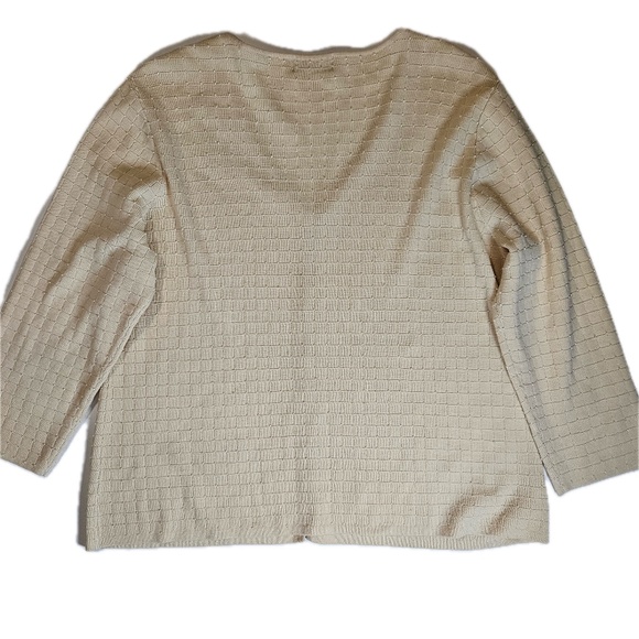 Liz Claiborne Cardigan Womens Petite Medium Silk Blend V Neck Button Sweater - Picture 2 of 6